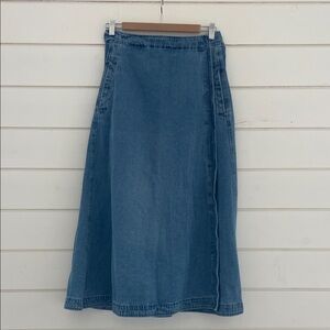 Citizens Of Humanity A-Line Denim Wrap Skirt size L